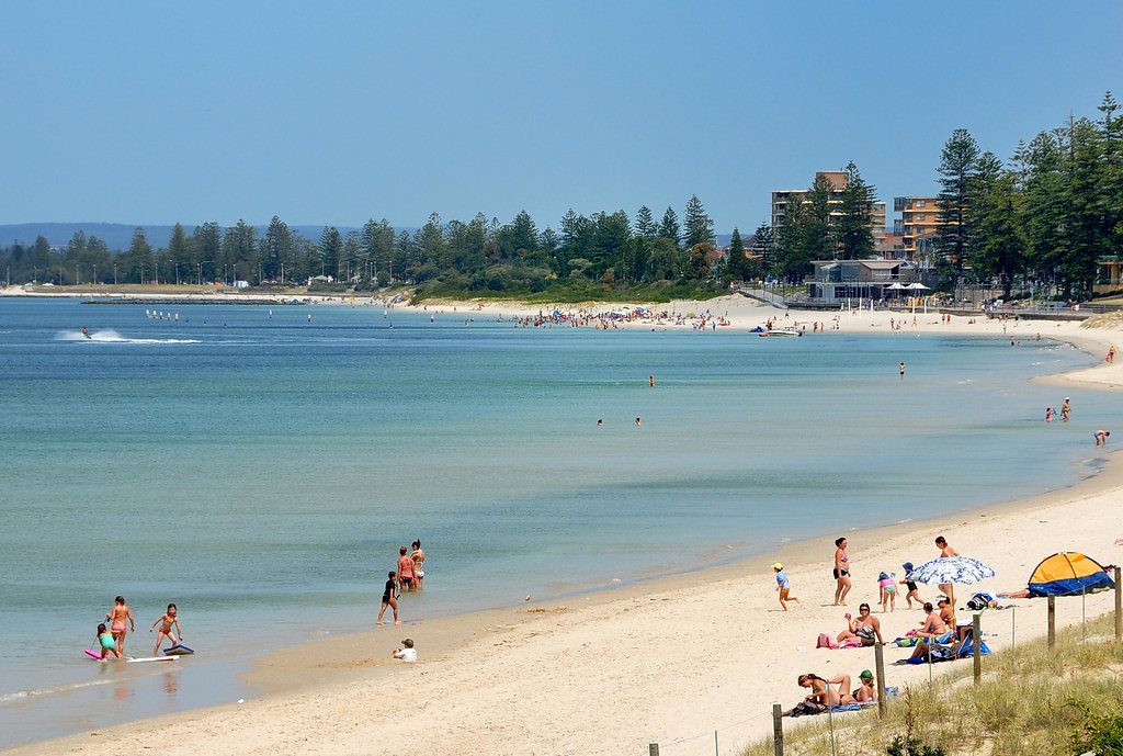 Active lifestyle along the Brighton-Le-Sands promenade at golden hour