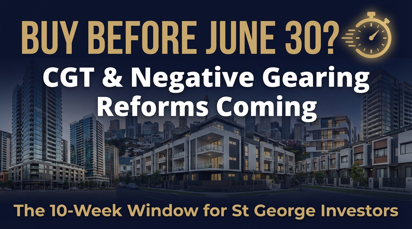 CGT & Negative Gearing Changes — Should St George Investors Buy Before June 30?